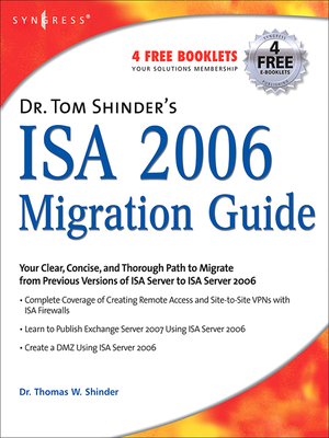 cover image of Dr. Tom Shinder's ISA Server 2006 Migration Guide